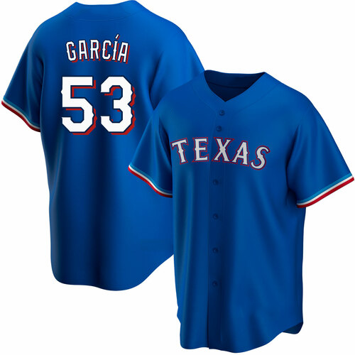 Texas Rangers #53 Adolis Garcia Blue BFRAILEY Cool Base Stitched Jersey