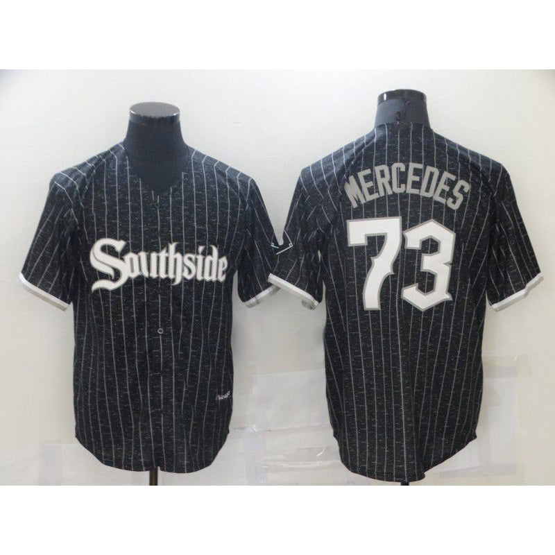 Chicago White Sox #73 Yermin Mercedes City Edition Black BFRAILEY Game 2021 Jerseys