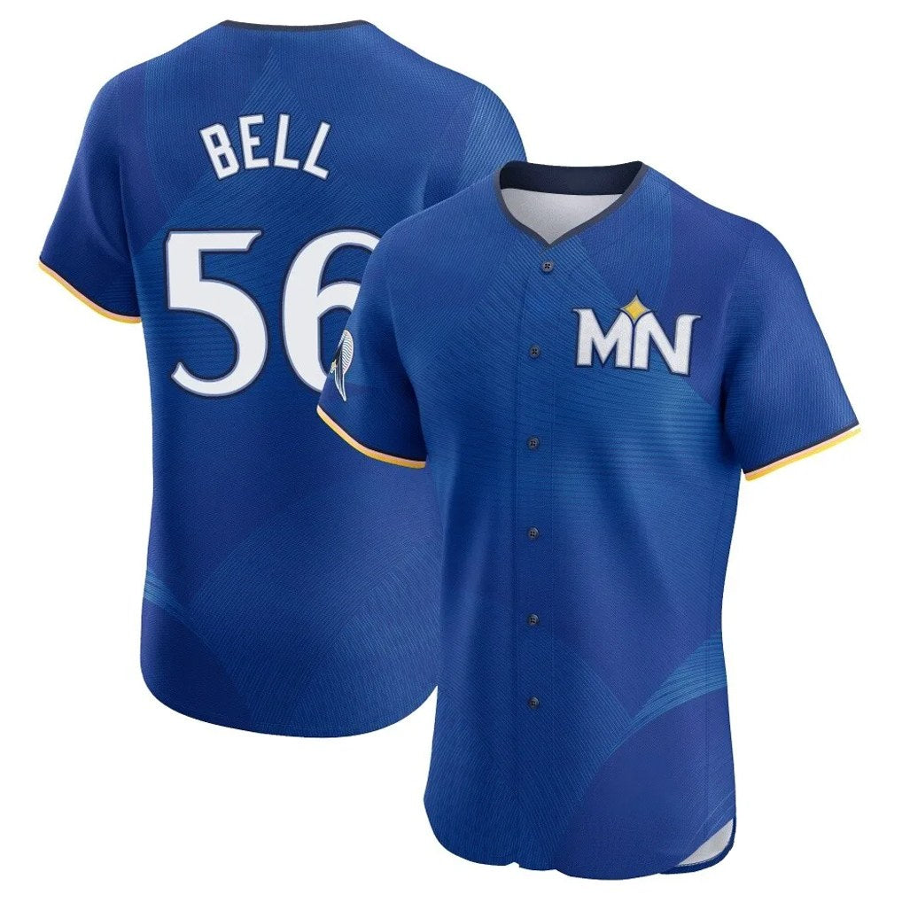 Minnesota Twins #56 Josh Bell Player Royal BFRAILEYCity Connect Limited Elite Home Stitched Jerseys
