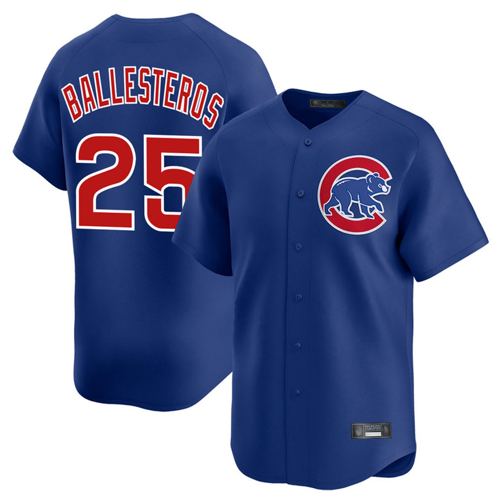 Chicago Cubs #25 Moises Ballesteros Player Royal BFRAILEY Limited Home Stitched Jerseys