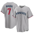 Minnesota Twins #7 Joe Mauer Player Gray BFRAILEYGame Limited Home Stitched Jerseys