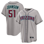 Arizona Diamondbacks #51 Randy Johnson Player Gray BFRAILEY Road Home Game Stitched Jerseys