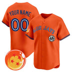 Custom Toronto Blue Jays x Dragon Ball Orange BFRAILEY Vapor Premier Limited Jersey - All Stitched