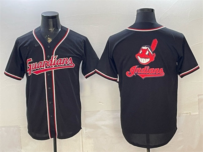 Cleveland Guardians Team Big Logo 2026 Fashion Replica Black BFRAILEY Out Stitched Jersey