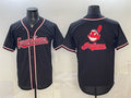 Cleveland Guardians Team Big Logo 2026 Fashion Replica Black BFRAILEY Out Stitched Jersey