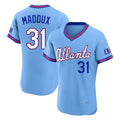 Atlanta Braves #31 Greg Maddux Player Powder Blue BFRAILEY 2026 City Connect T-shirt Limited Elite Home Game Stitched Jerseys