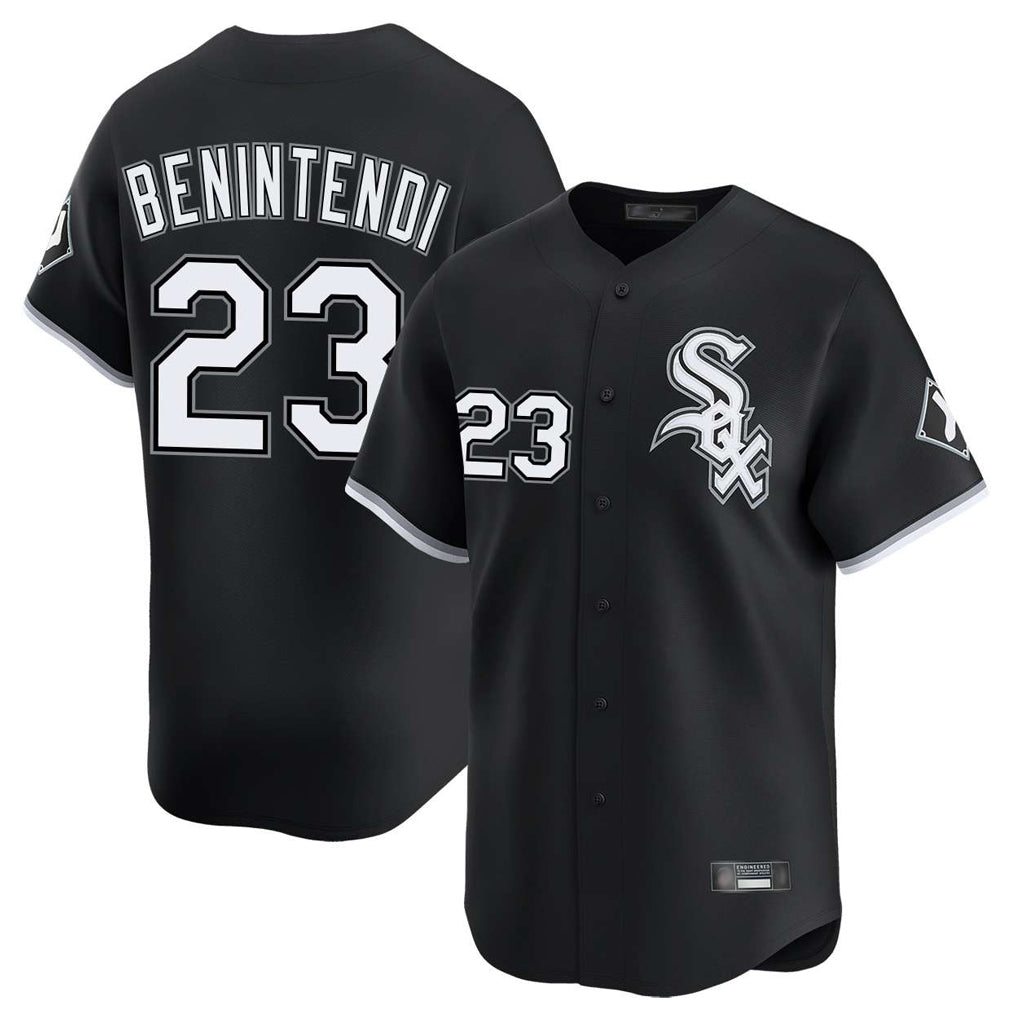 Chicago White Sox #23 Andrew Benintendi Player Black BFRAILEY Limited Home Stitched Jerseys