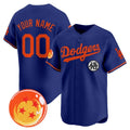 Custom Los Angeles Dodgers x Dragon Ball Royal BFRAILEY Vapor Premier Limited Jersey - Stitched