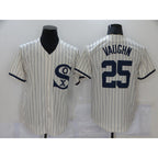 Chicago White Sox #25 Andrew Vaughn 2021 Cream Navy BFRAILEY Field of Dreams Name Flex Base Stitched Jersey