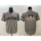 Arizona Diamondbacks Gray BFRAILEY Team Big Logo Cool Base Stitched Jerseys