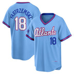 Atlanta Braves #18 Mike Yastrzemski Powder Blue BFRAILEY 2026 City Connect Stadium Jersey