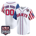Custom San Francisco Giants America 250 Edition Vapor Premier Limited White BFRAILEY Stitched Jerseys