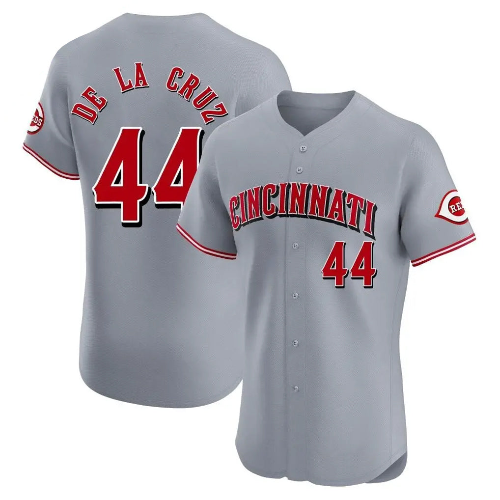 Cincinnati Reds #44 Elly De La Cruz Player Gray BFRAILEY Limited Elite Home Stitched Jerseys
