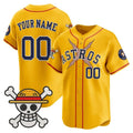 Custom Houston Astros x One Piece Gold BFRAILEY Vapor Premier Limited Jersey - Stitched