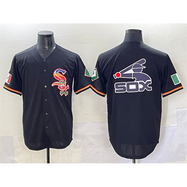 Chicago White Sox Team Big Logo Black BFRAILEY Mexico Limited Stitched Jersey