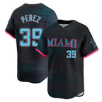 Miami Marlins #39 Eury Perez Player Black BFRAILEY City Connect Home Limited Stitched Jerseys