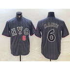 New York Mets #6 Starling Marte Gray BFRAILEY 2024 City Connect Cool Base Stitched Jerseys