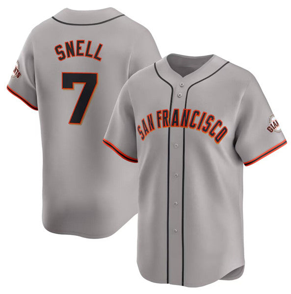 San Francisco Giants #7 Blake Snell Gray BFRAILEY Away Limited Stitched Jersey