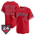 Custom Los Angeles Angels 2024 Spring Training Patch Vapor Premier Limited Jersey ¨C Red BFRAILEY