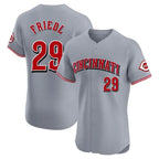 Cincinnati Reds #29 TJ Friedl Player Gray BFRAILEY Limited Elite Home Stitched Jerseys