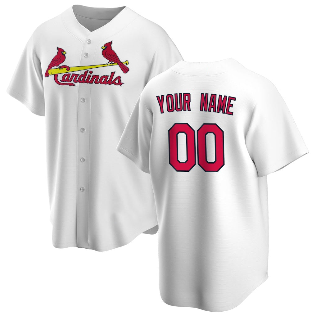 Custom St. Louis Cardinals White BFRAILEY Home Replica Jersey