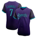 Arizona Diamondbacks #7 Corbin Carroll Player Purple BFRAILEY 2025 City Connect Limited Elite Home Game Stitched Jerseys
