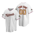 Custom Washington Nationals White Gold BFRAILEY 2019 World Series Champions Stitched Cool Base Jersey