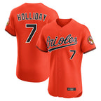 Baltimore Orioles #7 Jackson Holliday Player Orange BFRAILEY Limited Elite Home Game Stitched Jerseys