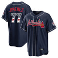 Atlanta Braves #77 Joe Jimenez Player Navy BFRAILEY USA 250 Fourth Of July Limited Home Game Stitched Jerseys