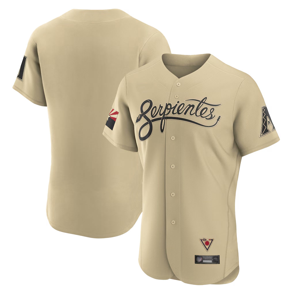 Arizona Diamondbacks Tan BFRAILEY City Connect Limited Elite Home Game Blank Player Stitched Jerseys