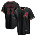 Arizona Diamondbacks #57 Eduardo Rodriguez Player Black BFRAILEY Limited Home Stitched Jerseys