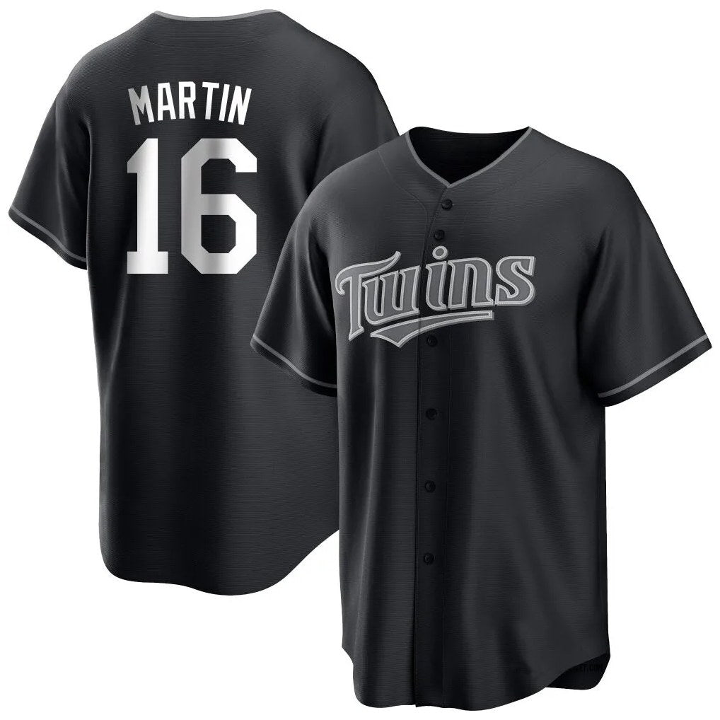 Minnesota Twins #16 Austin Martin Player Black BFRAILEYHome Game Stitched Jerseys