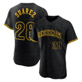 Cincinnati Reds #28 Eugenio Su¨¢rez Player Black BFRAILEY Snake Skin City Limited Elite Home Stitched Jerseys