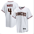 Arizona Diamondbacks #4 Ketel Marte Player White BFRAILEY Home Game Stitched Jerseys