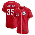 Cincinnati Reds #35 Jose Trevino Player Red BFRAILEY Limited Elite Home Game Stitched Jerseys