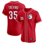 Cincinnati Reds #35 Jose Trevino Player Red BFRAILEY Limited Elite Home Game Stitched Jerseys