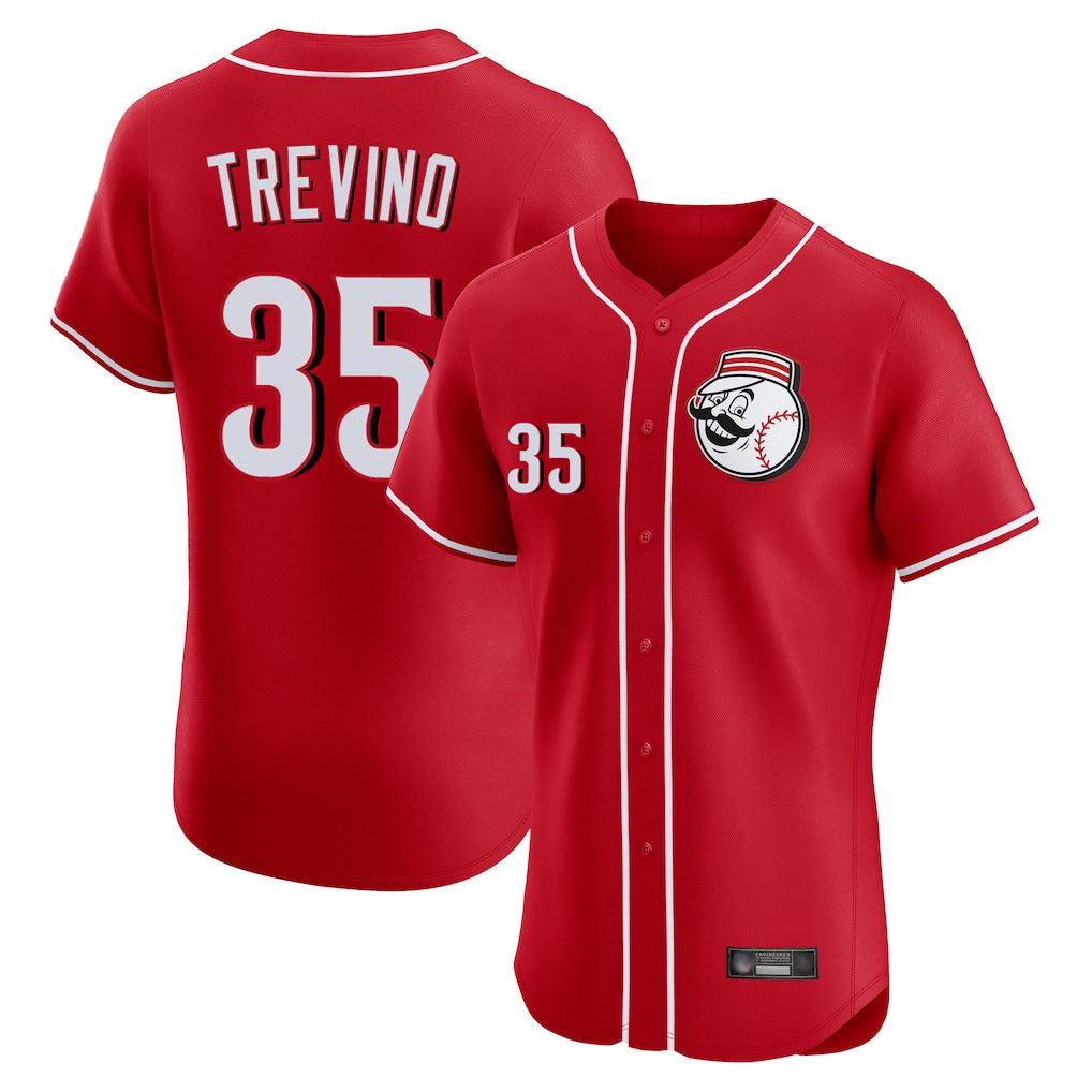 Cincinnati Reds #35 Jose Trevino Player Red BFRAILEY Limited Elite Home Game Stitched Jerseys