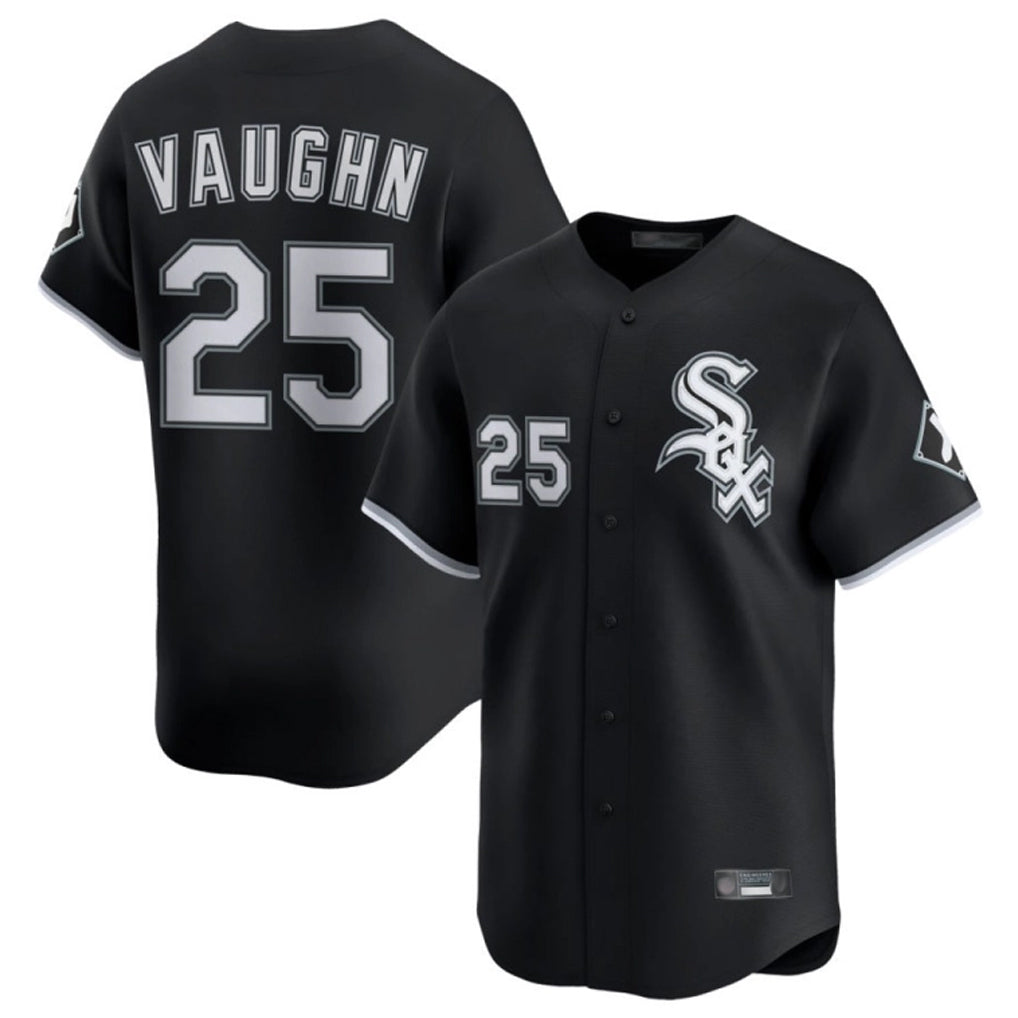 Chicago White Sox #25 Andrew Vaughn Player Black BFRAILEY Limited Home Stitched Jerseys