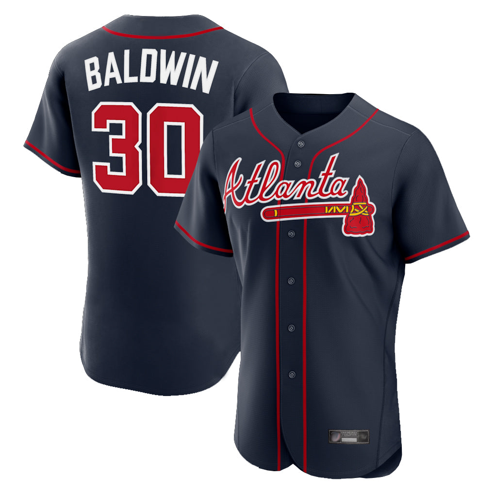 Atlanta Braves #30 Drake Baldwin Player Navy BFRAILEY Limited Elite Home Game Stitched Jerseys