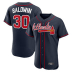 Atlanta Braves #30 Drake Baldwin Player Navy BFRAILEY Limited Elite Home Game Stitched Jerseys