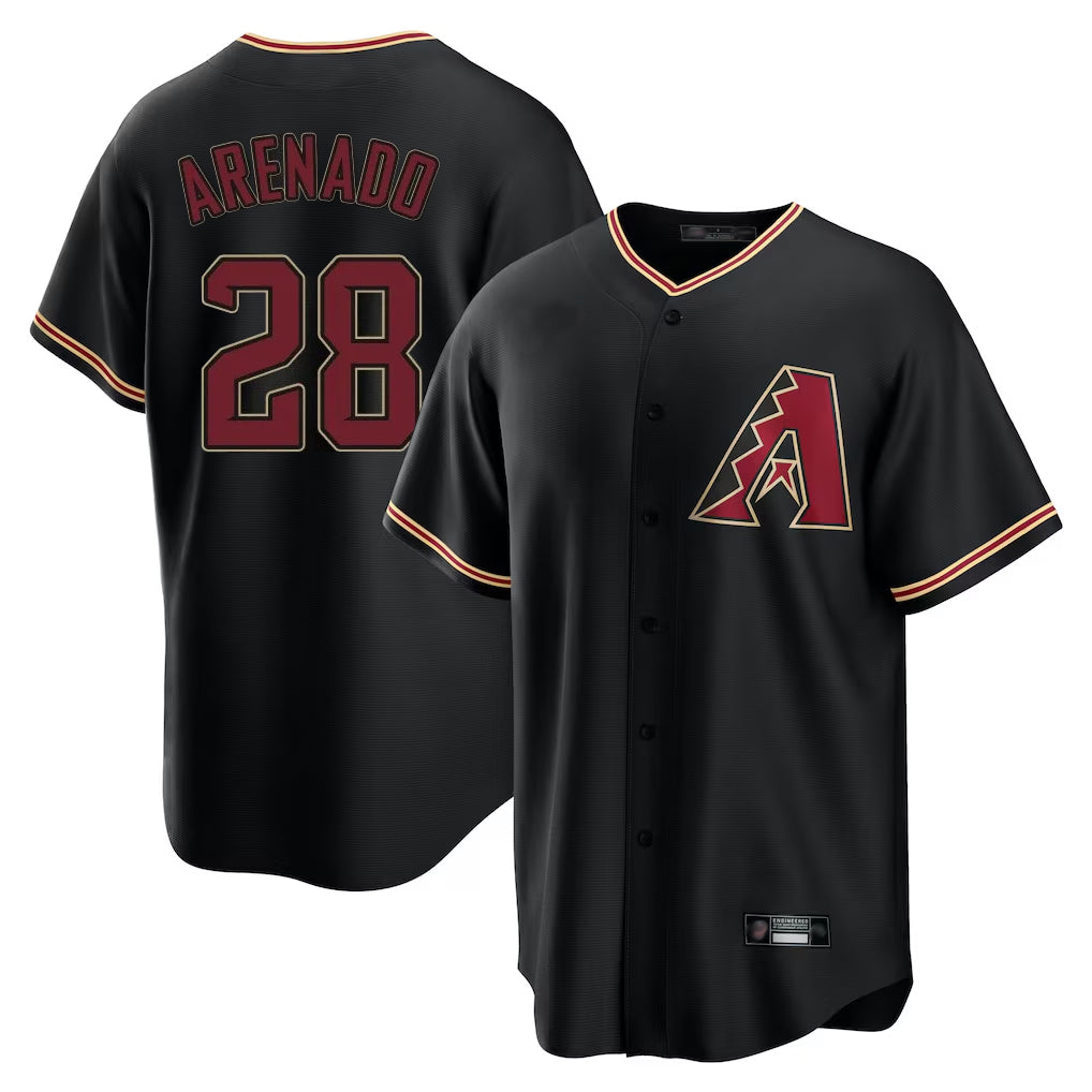 Arizona Diamondbacks #28 Nolan Arenado Player Black BFRAILEY Limited Home Stitched Jerseys