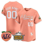 Custom Atlanta Braves Atliens & Peach Vapor Premier Limited Jersey ¨C All Stitched-Peach BFRAILEY