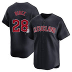 Cleveland Guardians #28 Tanner Bibee Player Navy BFRAILEY Limited Home Game Stitched Jerseys