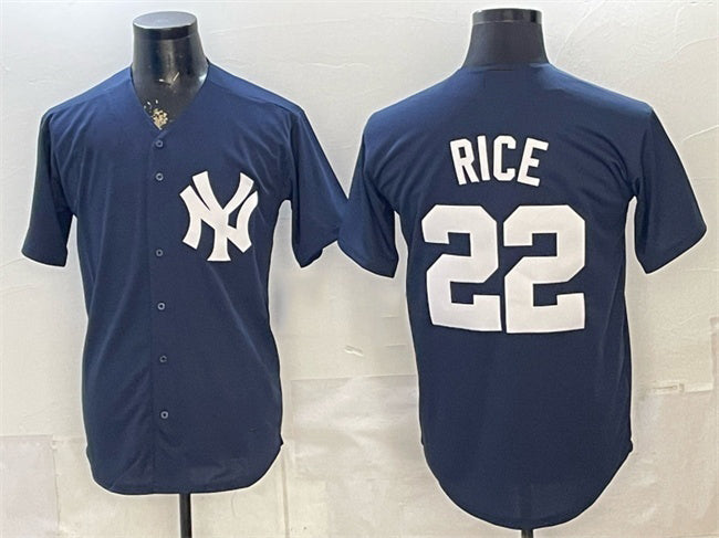 New York Yankees #22 Ben Rice Navy BFRAILEY Stitched Jersey