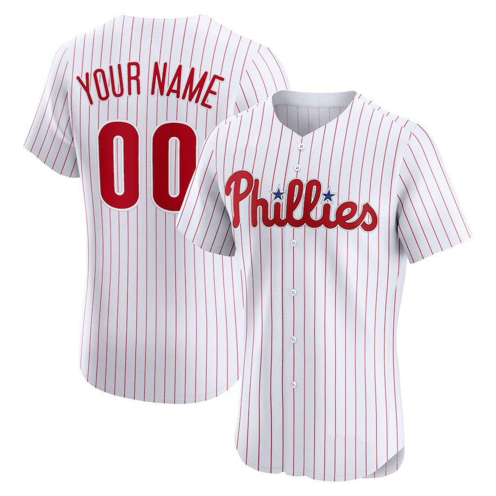 Custom Philadelphia Phillies White BFRAILEY Home Elite Jersey