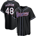 Texas Rangers #48 Jacob Degrom 2026 Black BFRAILEY Out Fashion Jersey