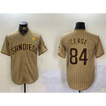 San Diego Padres #84 Dylan Cease Khaki BFRAILEY Team Logo With PS Patch Stitched Cool Base Jersey