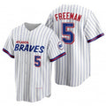 Atlanta Braves #5 Freddie Freeman White BFRAILEY 2021 City Connect Stitched Jersey