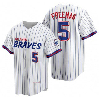 Atlanta Braves #5 Freddie Freeman White BFRAILEY 2021 City Connect Stitched Jersey