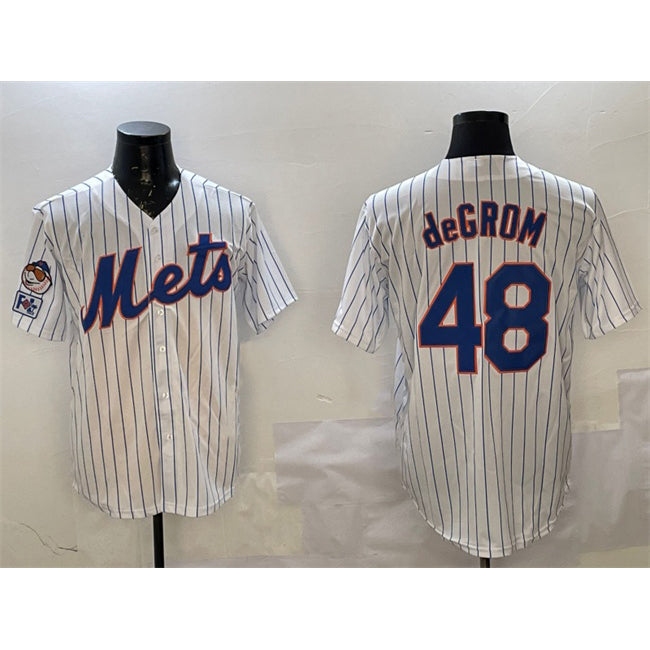 New York Mets #48 Jacob DeGrom White BFRAILEY 2025 Spring Training Cool Base Stitched Jersey